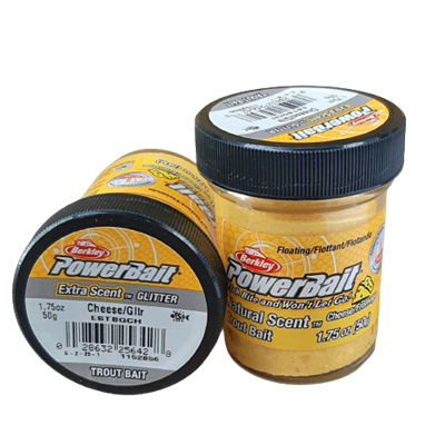 Форелевая паста BERKLEY PowerBait Natural SCENT Сыр, ЖЕЛТЫЙ 50 гр., Glitter 1152856