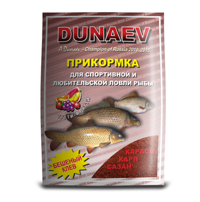 Прикормка Dunaev-Классика КАРП КАРАСЬ Тутти-Фрутти 0.9 кг 1694 - фото 4638