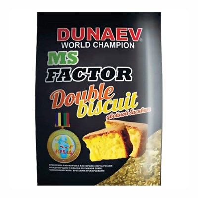 Прикормка Dunaev-MC Factor Двойной Бисквит (Double Biscuit) 1 кг 2191 - фото 5804