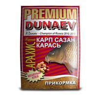 Прикормка Dunaev-Premium КАРП САЗАН КАРАСЬ Жаренный Арахис 1 кг